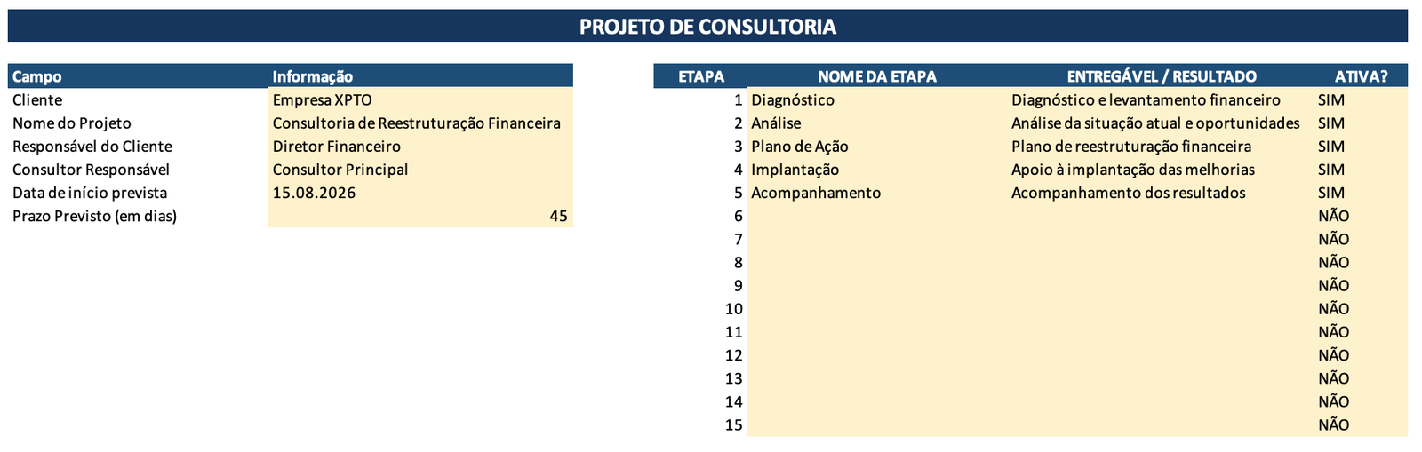 Projeto de Consultoria — Sistema de Precificação para Consultoria
