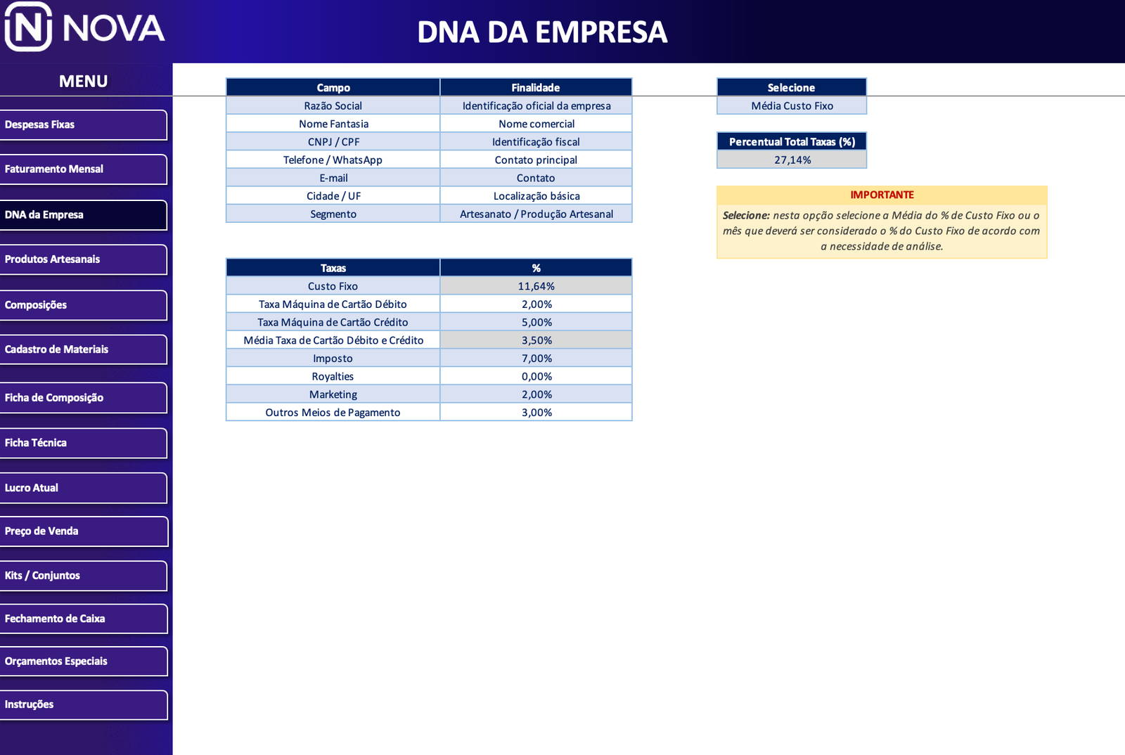 DNA da Empresa — PrecificaPro