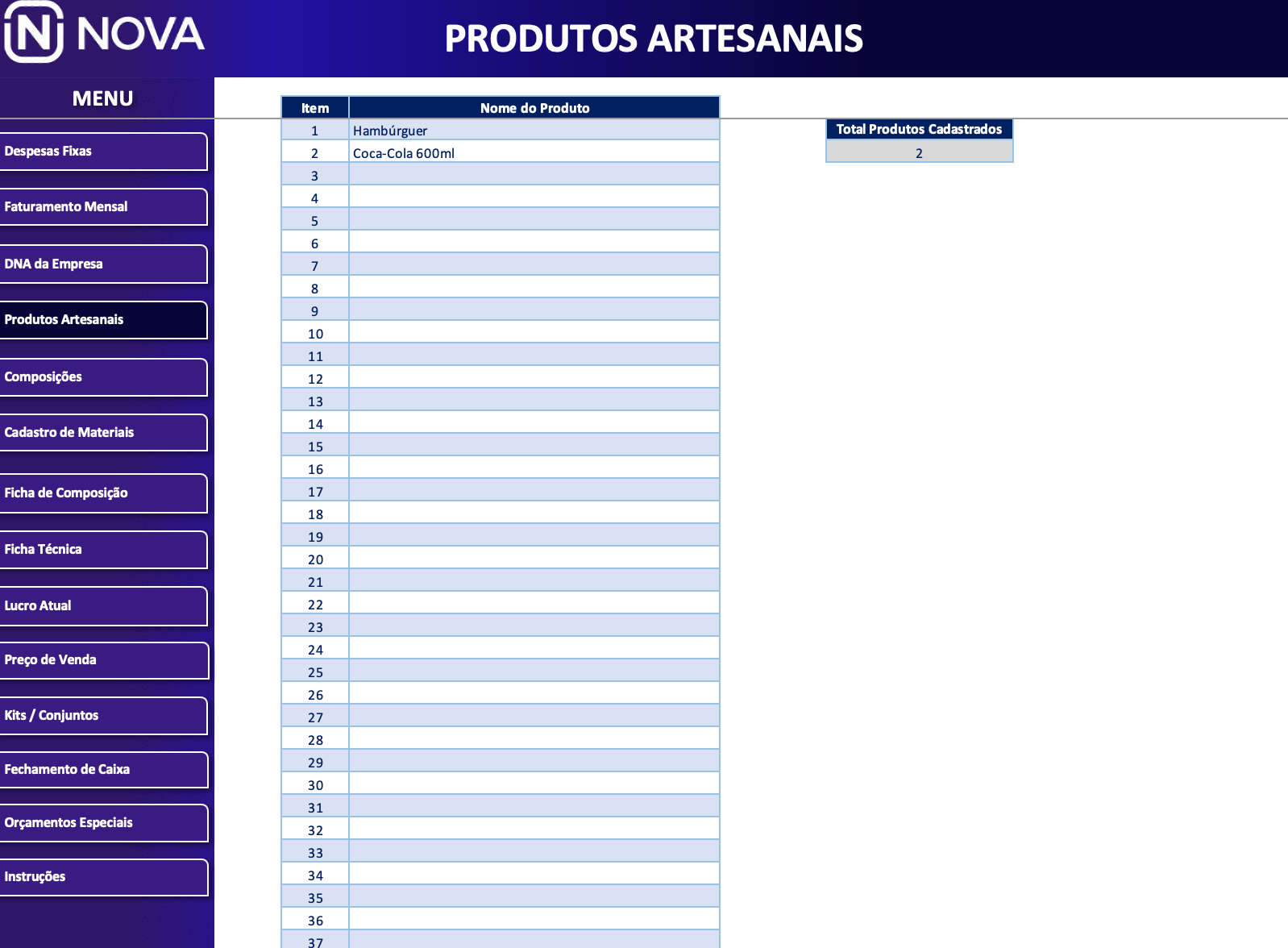 Produtos / Itens — PrecificaPro